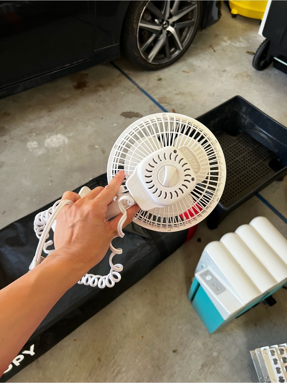Portable White Clip-On Fan - Compact Desk (2 total)